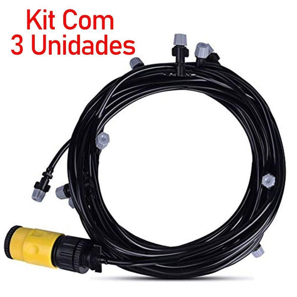 Mangueira climatizadora Sistema Irrigacao Kit 3 Jardim Grama 10 M