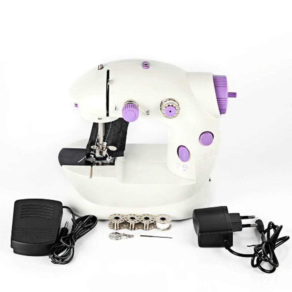 Mini Maquina De Costura Domestica Luz LED Portatil Bivolt Compacta