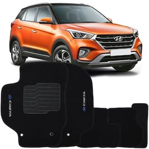 Jogo de Tapete Automotivo Carpete Hyundai Creta 2017 à 2019 Soft Logo Bordado 5 Peças