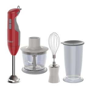 Kit Mixer Delight Vermelho e Panela Facile Oster 220v