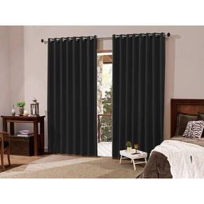 Cortina Blackout Tecido 3x2,3 Sala/Quarto - Preto