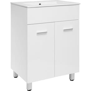Gabinete para Banheiro com Lavatório Abrantes 60cm Branco Sensi D'Acqua
