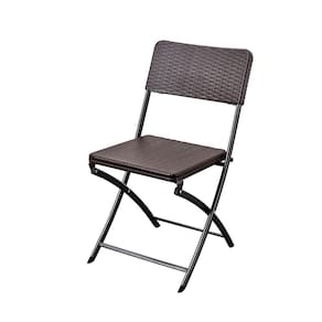Cadeira Dobrável Estampa Rattan Marrom Klimber