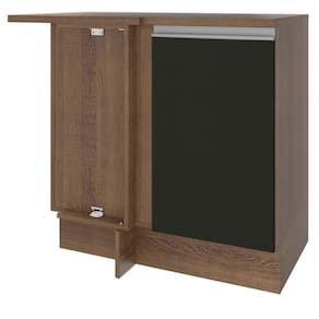 Balcão de Canto Madesa Glamy 1 Porta - Rustic/Preto
