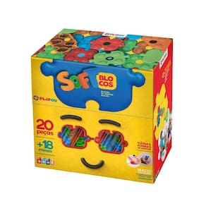 Blocos De Montar Macios Soft Blocos - 20 Peças Playou