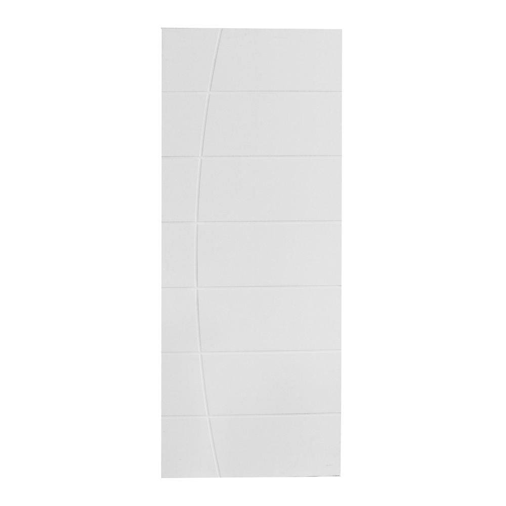 Folha de Porta Frisada Madeira Solida MDP Branco UV Acabado 210x92x3,5cm Elegance