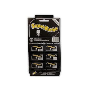 Lamina De Barbear 60Pc Super Barba Premium Barbearia