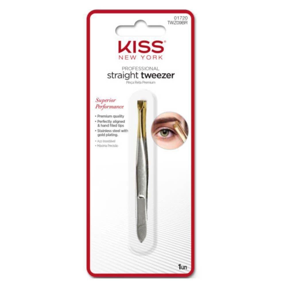 Kiss New York Twz09Br Pinça Reta Premium Ponta Dourada