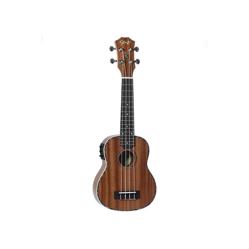 Ukulele Seizi Maui Plus Soprano Elétrico Sapele Com Bag