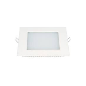 Painel LED de Embutir Quadrado Lux 18w Autovolt Branco 22cm 3000K Luz Amarela