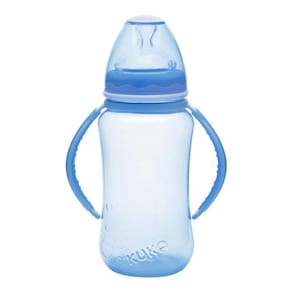 Mamadeira Aquarela Big com Alças 330ml - Kuka Azul