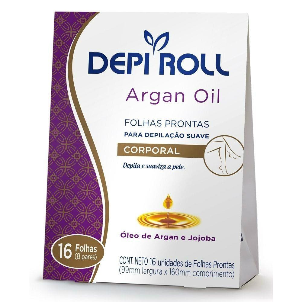 Folhas Prontas Depi-Roll Corporal Argan Com 8 Unidades