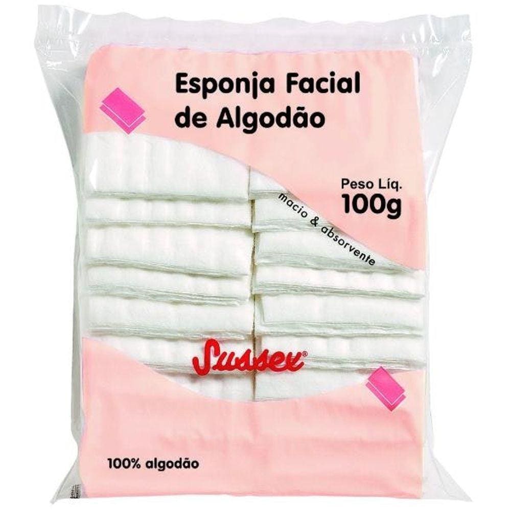 Esponja Facial de Algodão Sussex 100g