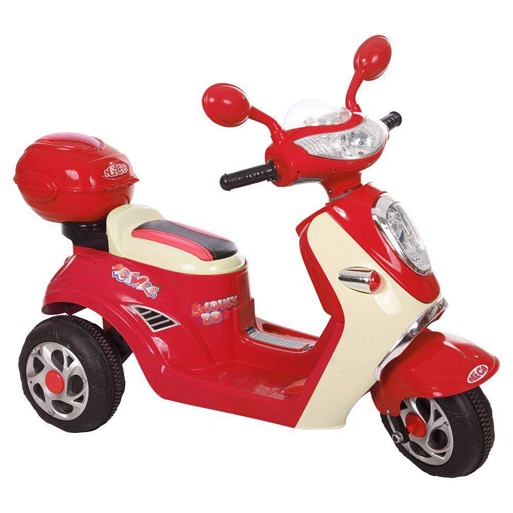 Moto Elétrica Infantil Mini Motinha Motorizada Azul Carretinha