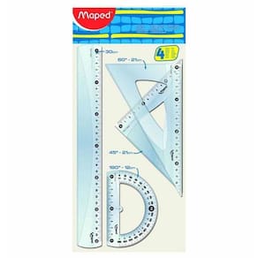 Kit Escolar 1 Grau Plastico Essentials / 4Un / Maped