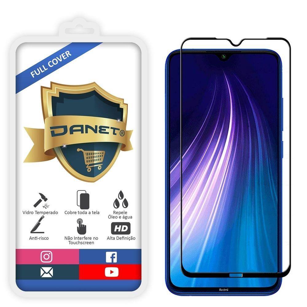 Kit Danet Capa E Película Para Xiaomi Redmi Note 8 Tela De 6.3\u0026quot;  Capinha Case Transparente Air Anti Impacto e Vidro Temperado 3d Full | Ponto