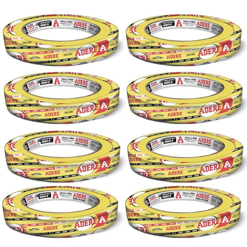 Fita Crepe Amarela P/ Pintura Automotiva Prof. Adere (50 Un)
