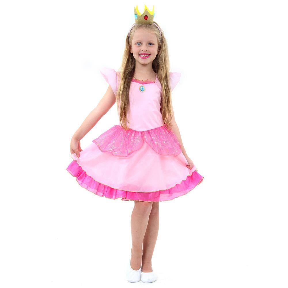 Fantasia Barbie Escola de Princesa Vestido Infantil