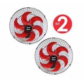 Kit 2 Ventiladores Parede Oscilante 50 Cm