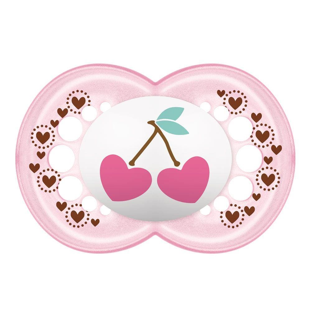 Chupeta - Trends - Bico de Silicone SkinSoft - +6 Meses - Cereja - Rosa