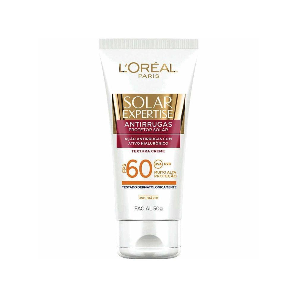 Protetor Solar Facial Antirrugas L`Oréal Paris FPS 60 50g