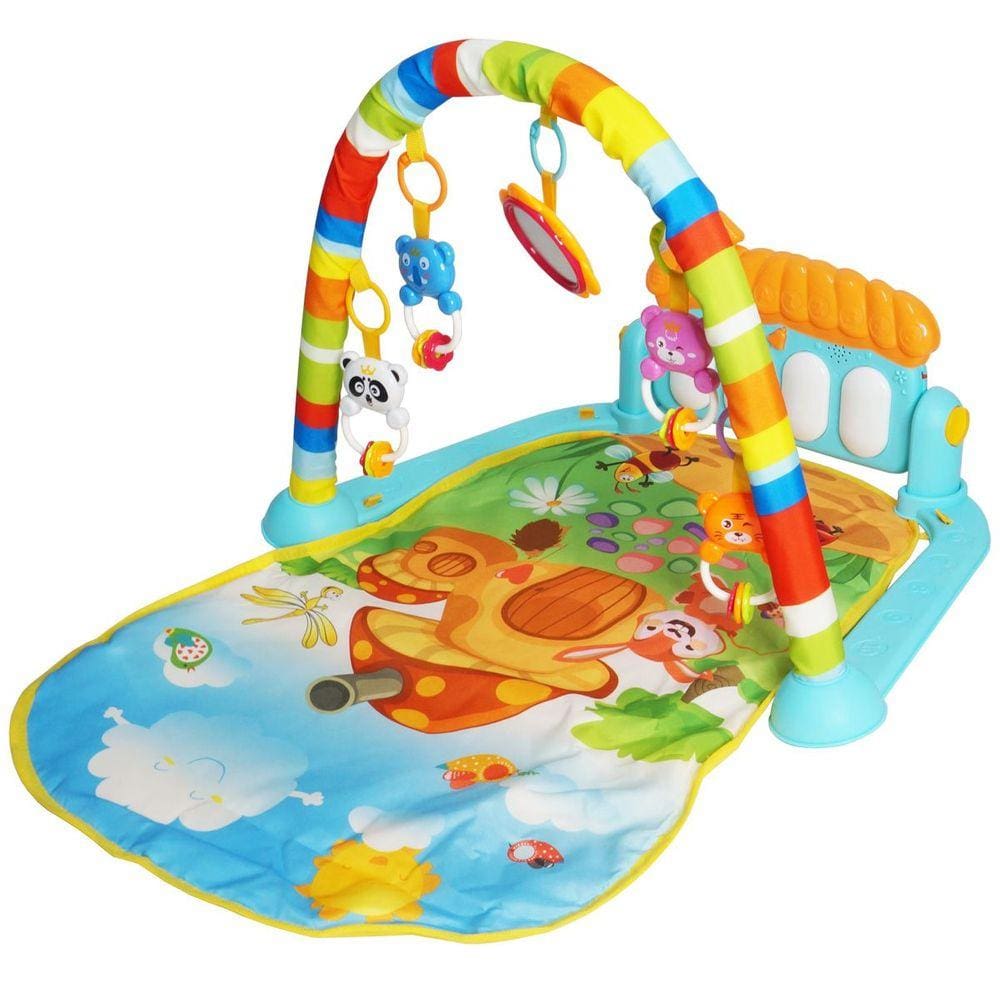 Tapete de Atividades Bebe Infantil Musical Mobile Piano 5 Brinquedos Interativo Importway BWTIP-001