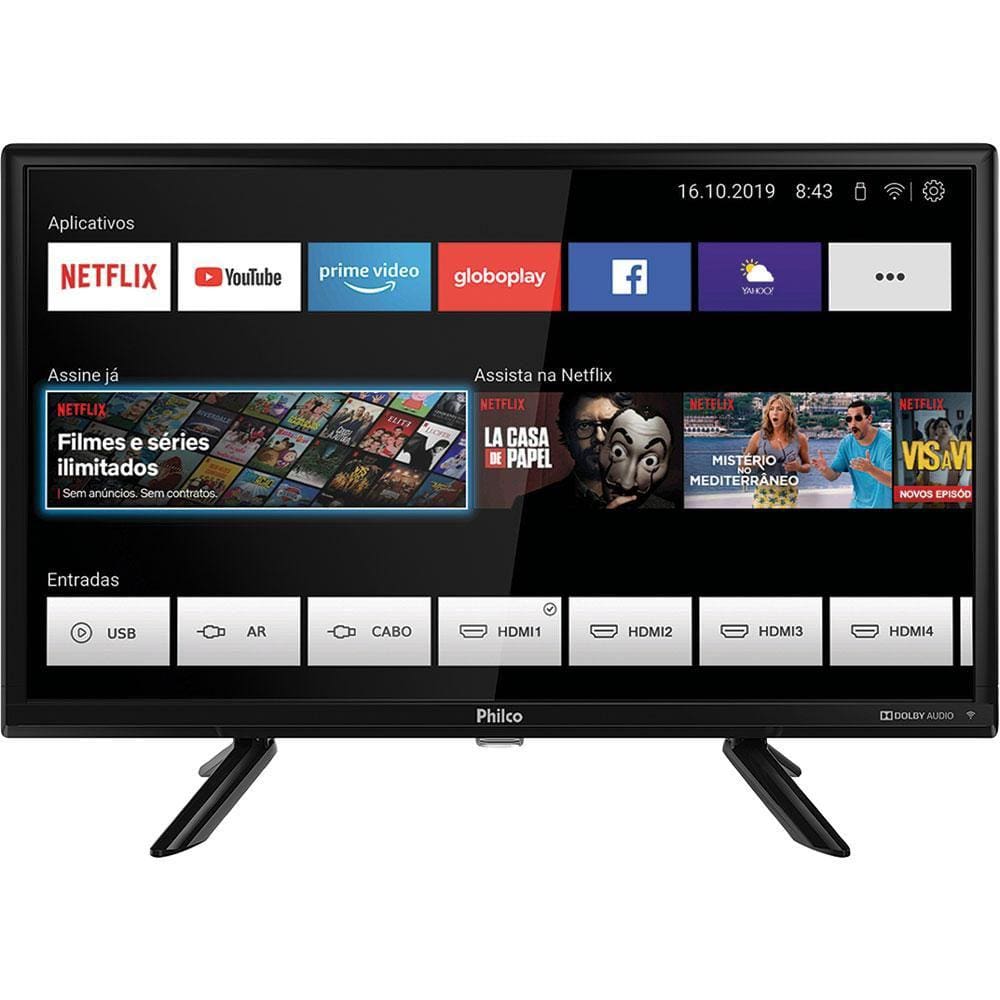 Smart TV Toshiba 32 Polegadas TB016M 32V35L Preto