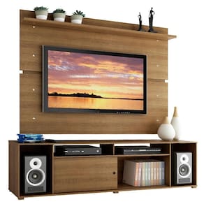 Rack Madesa Cancun e Painel para TV até 65 Polegadas - Rustic