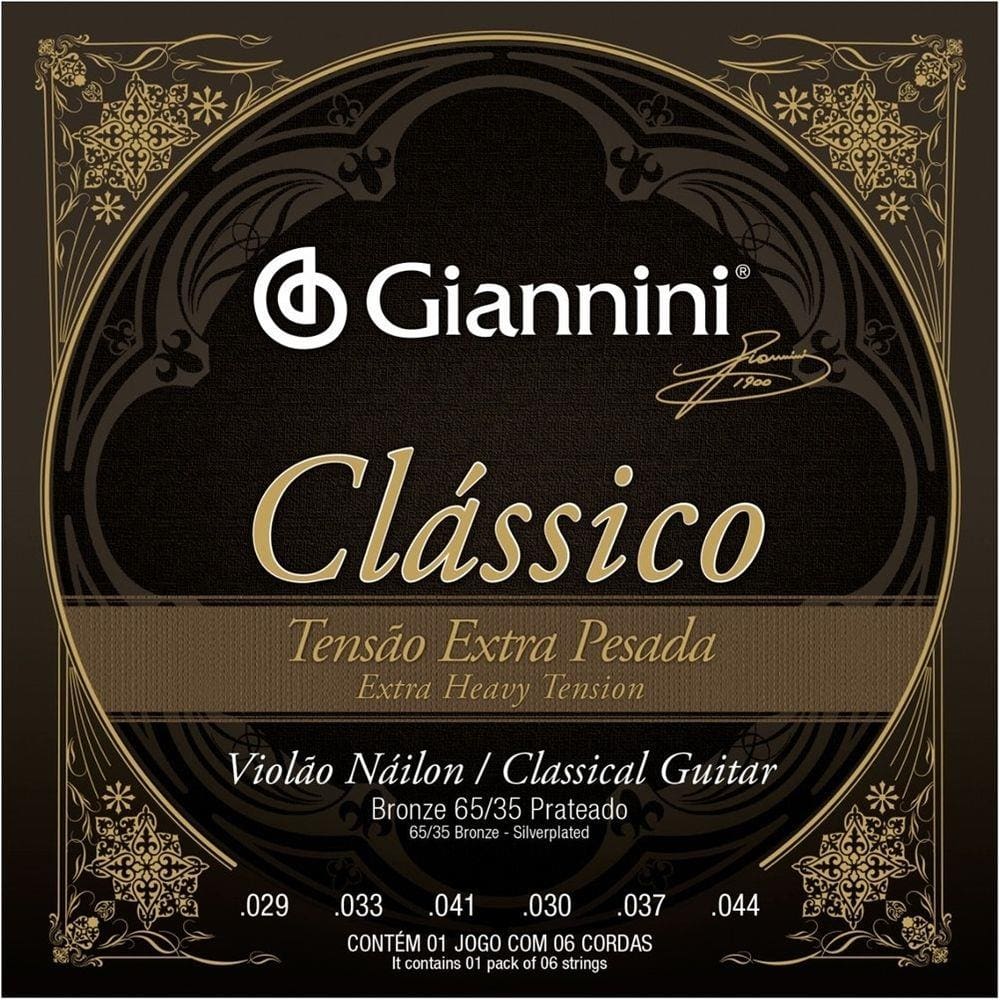 Cordas Violão Nylon Giannini Clássico Extra Pesada GENWXPA