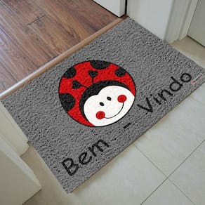 Tapete Capacho Personalizado - Joaninha Bem-Vindo 60x40