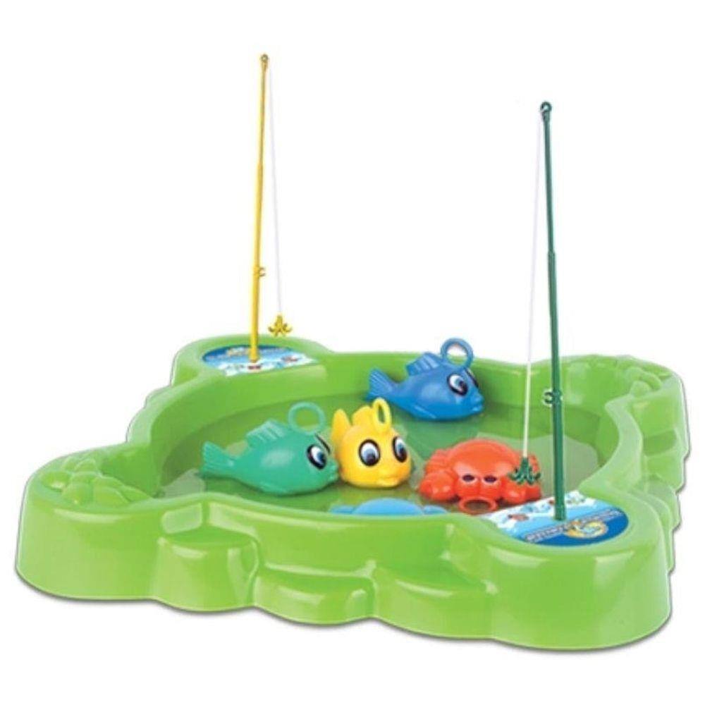 Brinquedo Jogo Pesca Peixe Grande Infantil Pescaria Maluca 24 peixes - BBR  Toys