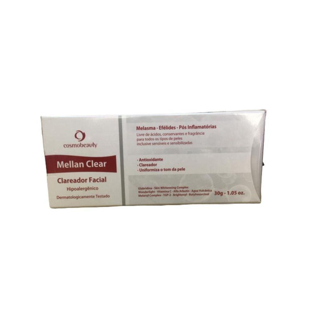 Mellan Clear Clareador Facial Hipoalergênico