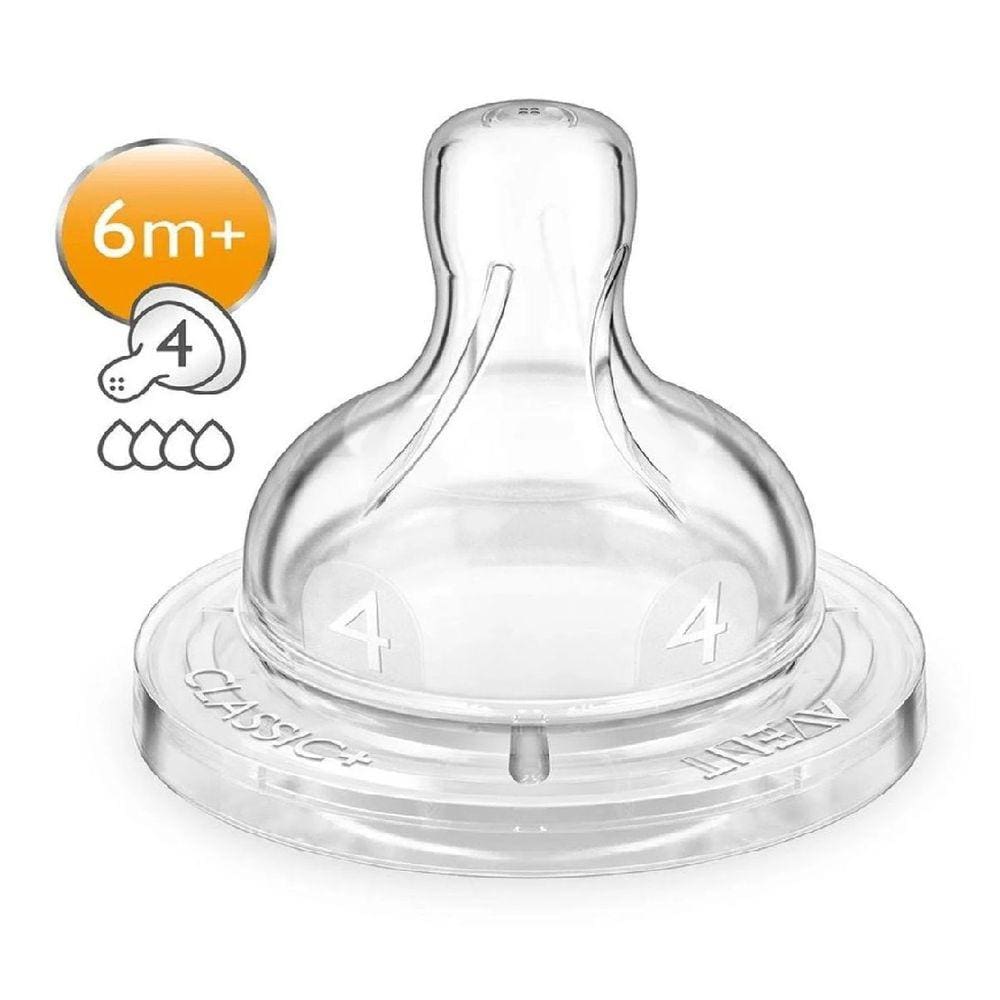 Bico De Mamadeira  Avent Classic Nº 04 - 2 peças Scf634/27