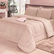 Jogo de cama Casal 6 peças com Edredom e Lençol Casa Dona