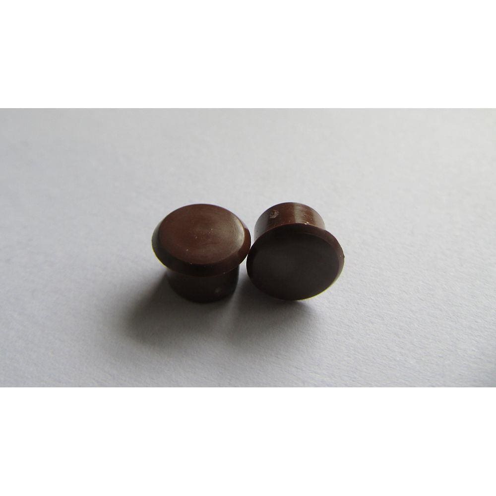 Tapa Furo Com 10 Peças, Marrom, 8Mm
