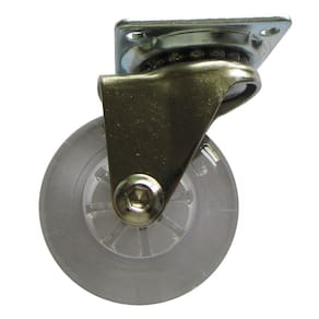 Rodízio de Silicone sem Trava 75mm Transparente