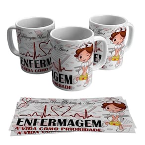 Caneca Enfermagem Como Prioridade Enfermeira Presente