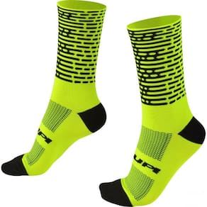 Meia para Corrida HUPI Biometria Amarelo Neon