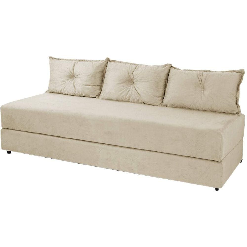 Sofá Cama Bicama 3 Lugares Casal Sofanete Suede