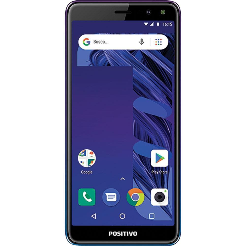 Smartphone Positivo Twist 3 Pro S533 64GB Dual Chip Tela 5.7” 3G WiFi Câmera 8MP Azul e Roxo