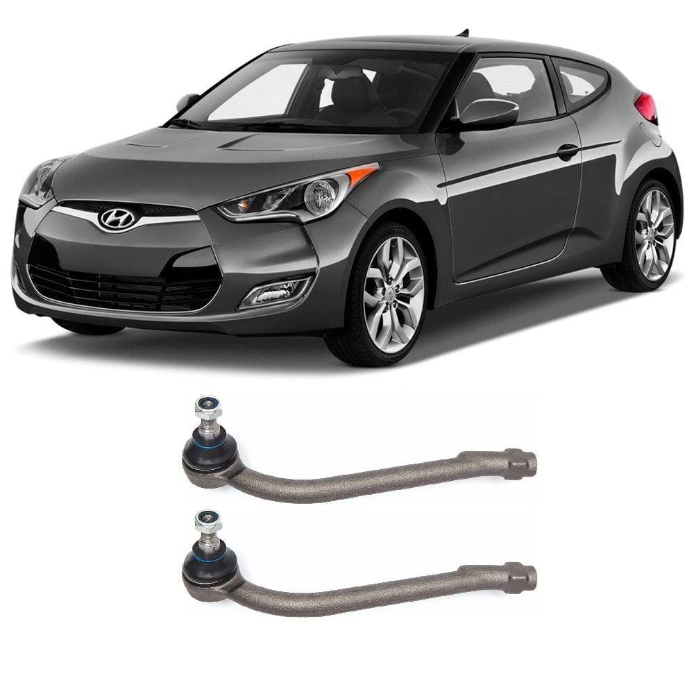 Terminal de Direção Hyundai Veloster Dianteiro 2010 Até 2016 Flex Automotive - O Par