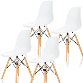 Conjunto 4 Cadeiras Charles Eames Branco - Kza Bela