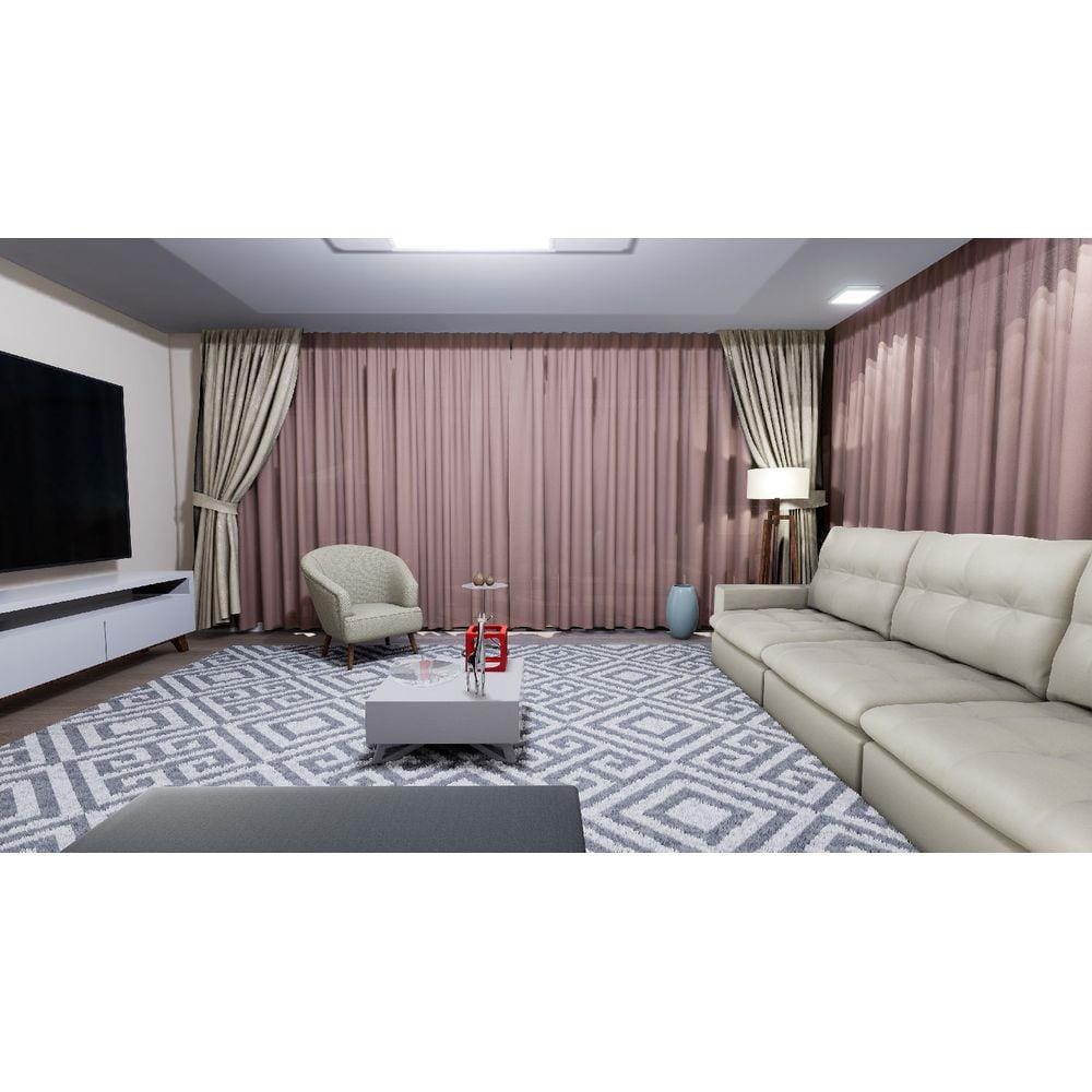 Tecido para Cortina America Poli Sarja Rose - Largura 2,80m AME-04 Wiler-K