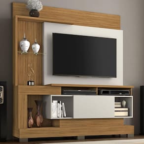 Estante Para Tv Até 50 Polegadas 1 Porta Nt 1060 Freijó/off White - Notável