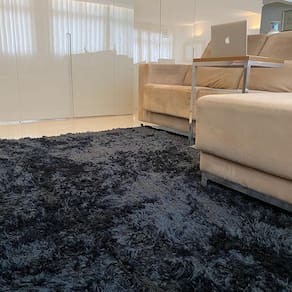 Tapete para Sala e Quarto Felpudo Cronos Casa Dona 200x300 cm Preto