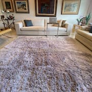 Tapete para Sala e Quarto Felpudo Cronos Casa Dona 100x150 cm Cinza