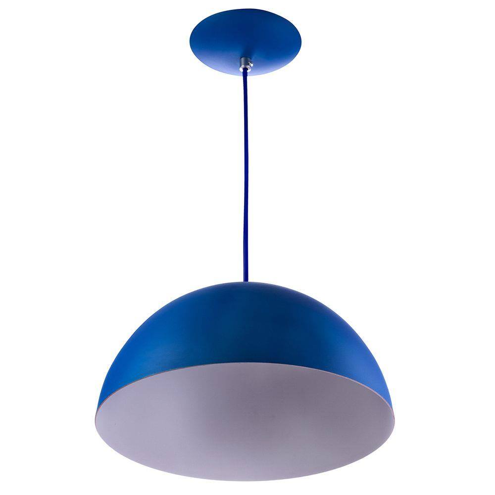 Lustre Pendente Meia Lua 30cm De Alumínio