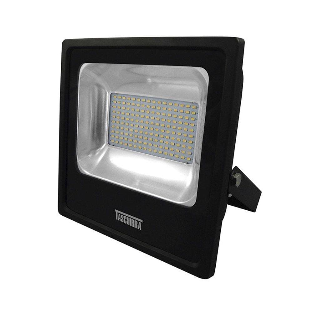 Refletor Taschibra TR Led 100 85W Preto 6500K Luz Branca Bivolt