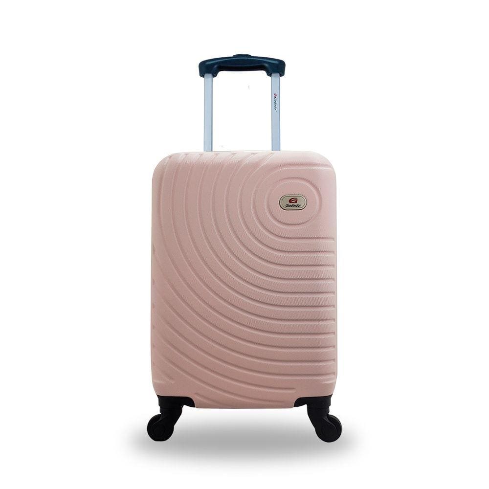 Mala Rígida De Fibra 360° Tamanho Bordo - Gladiador A7 - Rosé