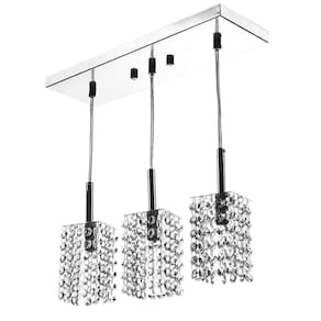 Lustre Para Sala Clearcast Triplo Cristal Legitimo